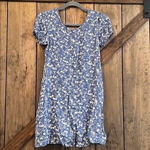 {old navy } Girls Fit & Flare Puff-Sleeve Smocked Mini Dress, size XXL